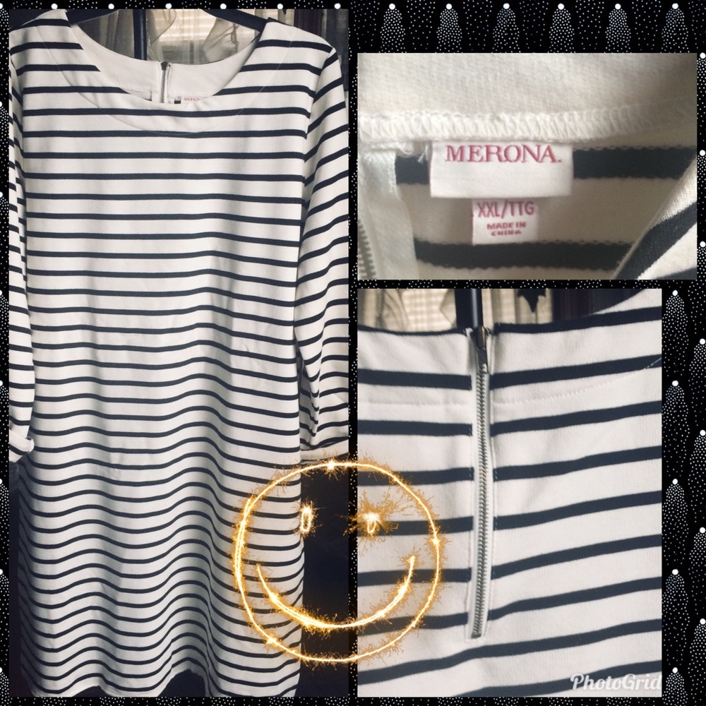 Bulk/white striped dress